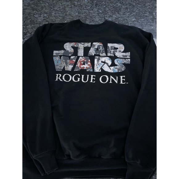 Disney Star Wars Rogue One Sweatshirt Size Medium Disneyland Disney World Black - Picture 4 of 12